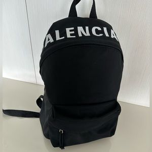 BALENCIAGA LOGO EMBROIDERED NYLON BACKPACK